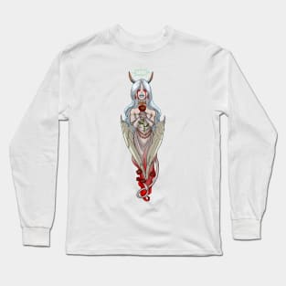 Demoness Demon Girl White Wings and Roses MONSTER GIRLS Series I Long Sleeve T-Shirt